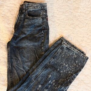 BDG High Rise Blue Jeans With Distressed Details